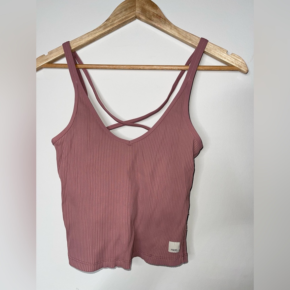 Vuori Dusty Rose Ribbed Camisole